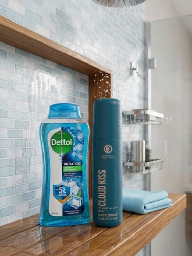 مجموعة الانتعاش البارد - غسول جسم ديتول + معطر الج...