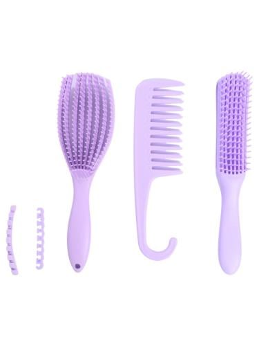 طقم فرش شعر ارجواني من هير سيستم - 3 قطع