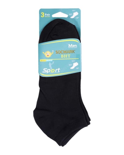 جوارب يومية لون اسود للرجال - 12 قطعة | مقاس 40–46