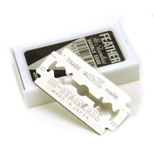 فيذر شفرات حلاقة مزدوجة هاي ستانلس 5 حبات