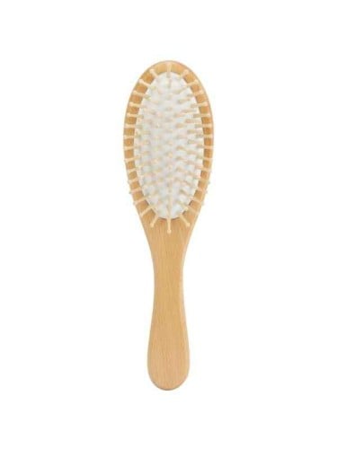 فرشاة شعر خشب صغيرة هير سيستم , بيج / أبيض