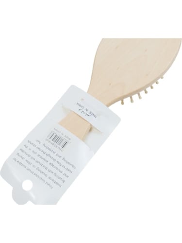 فرشاة شعر خشب صغيرة هير سيستم , بيج / أبيض