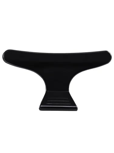 Solaf Small Black Plastic Hair Clips – 12 Pieces
