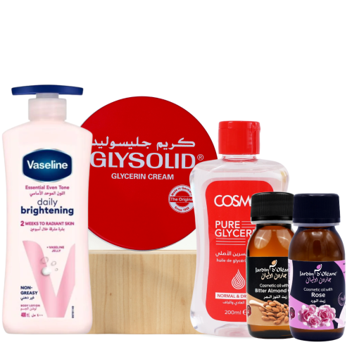 خلطة الترطيب والتفتيح للجسم - 5 قطع