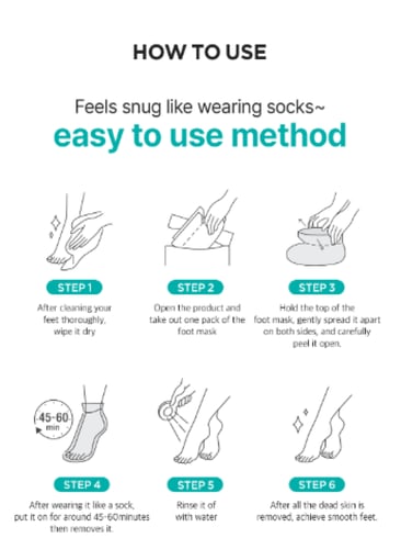 قناع سموث آند بيور لتقشير وتفتيح القدمين بالأرز وا...