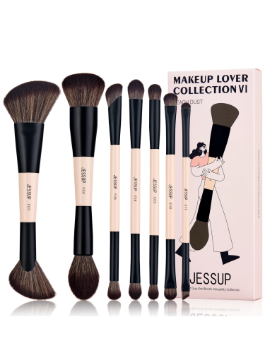 مجموعة فرش المكياج مزدوجة الجوانب من جيسوب - 7 قطع...