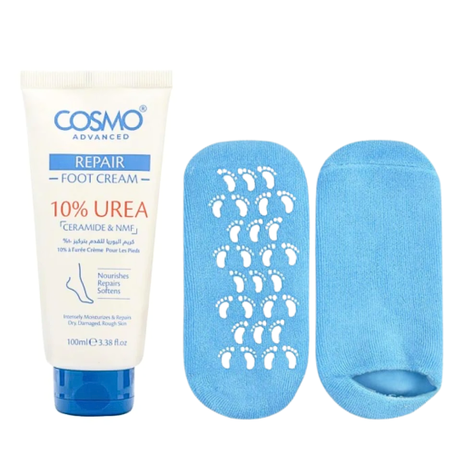 مجموعة النعومة الفائقة للقدمين - كريم يوريا 10% و...