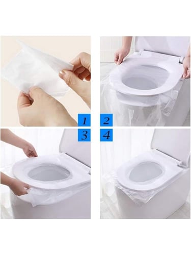 غطاء بلاستيكي لكرسي المراحيض - 6 حبات