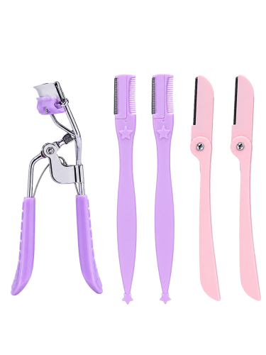 Salon System Eyebrow Razor & Eyelash Curler Set As...