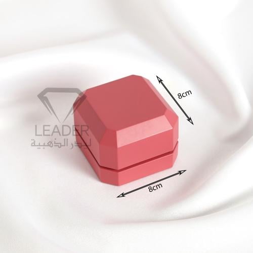 علبة خاتم بإضاءة LED سداسية