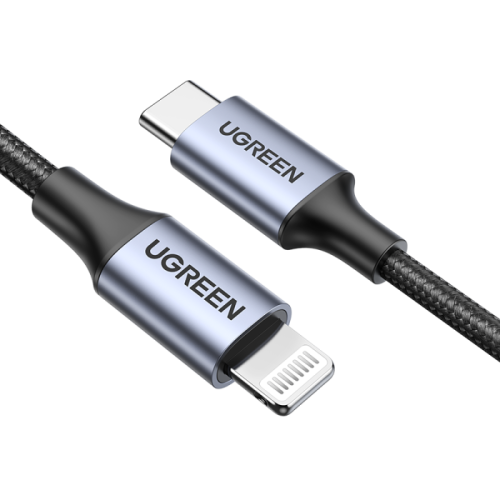 يوجرين سلك شاحن من USB-C إلى آيفون مضفر بطول 2 م -...