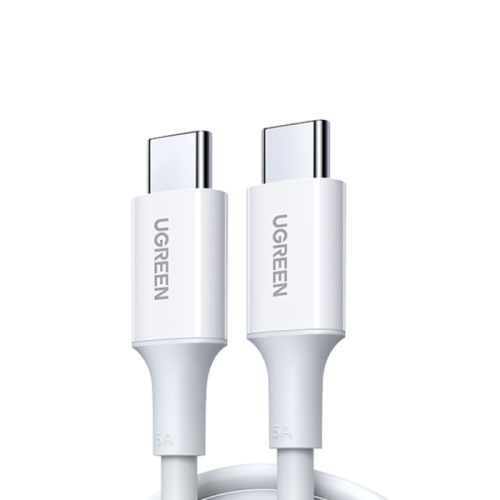 يوجرين سلك شاحن من USB-C إلى USB-C بطول 1 م - أبيض