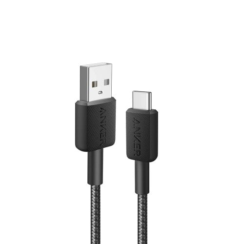 انكر سلك شاحن-322 USB-A إلى USB-C بطول 90 سم اسود