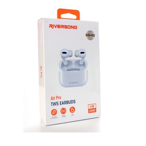 سماعة اذن لاسلكية Riversong Air Pro، بلوتوث، ابيض