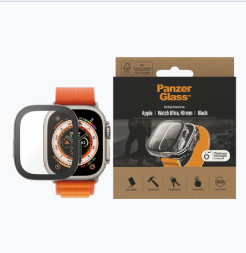 واقي شاشة PanzerGlass لساعة Apple watch Ultra أسود...