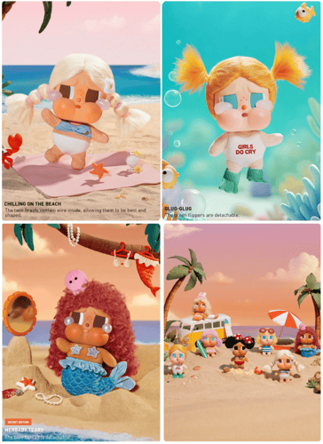 CRYBABY Vacation Mode On Series-Vinyl Plush Pendan...