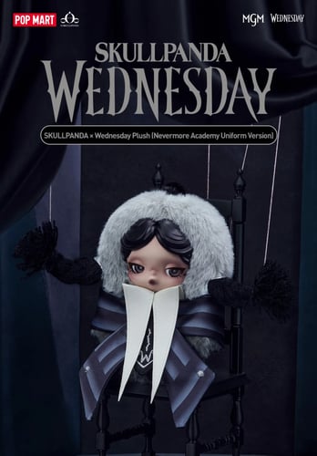 SKULLPANDA x Wednesday Plush (Nevermore Academy Un...