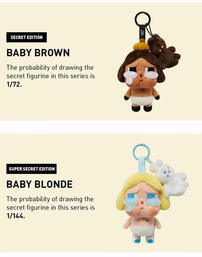 CRYBABY Crying Again Series- Vinyl Face Plush Seri...