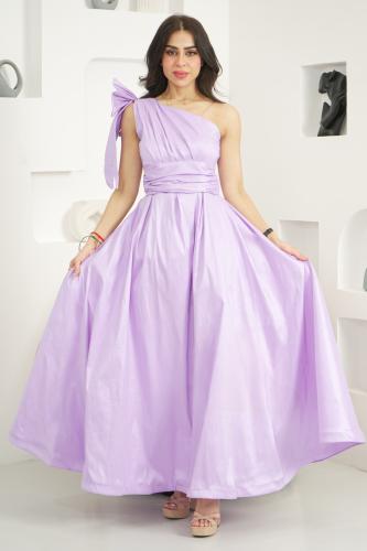 فستان سهرة موف ناعم