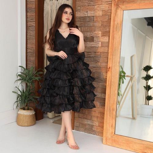 فستان سهره اسود ميد طبقات
