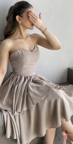 فستان ميدي خامة باربي طبقات