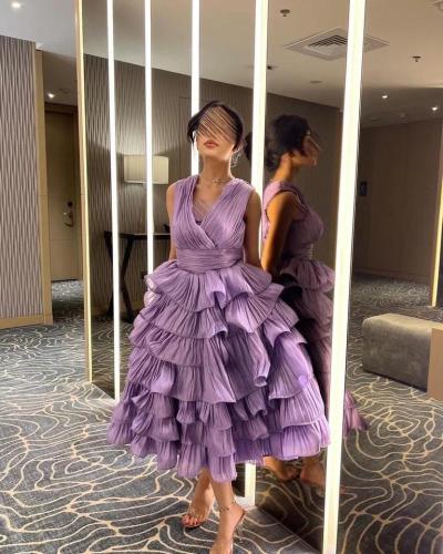 فستان ميدي موف بطبقات