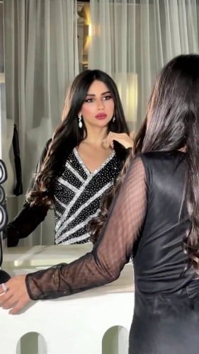 فستان سهرة اسود طويل