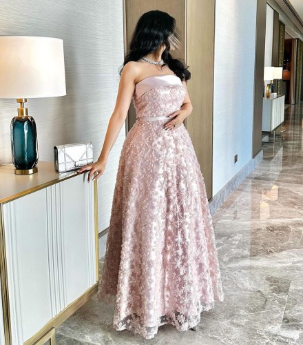 فستان سهره لحمي مورد