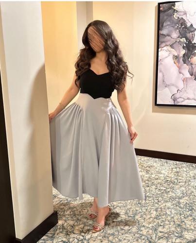 فستان سهرة صيفي لونين