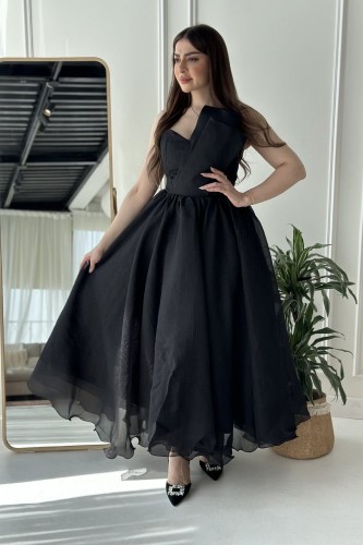 فستان سهرة اسود فخم