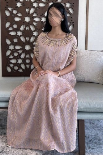 جلابية فخمة مزينة بخرز