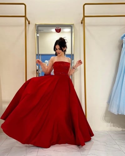 فستان سهرة مورد راقي