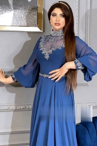 فستان سهرة شيفون الماس