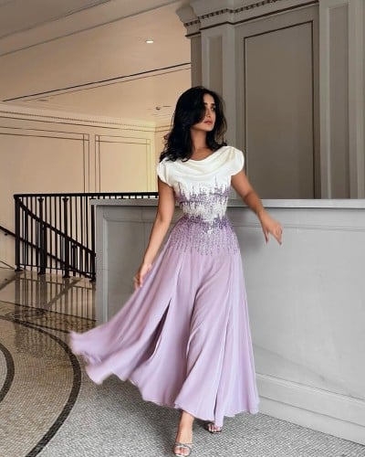 فستان سهره كلوش مشجر