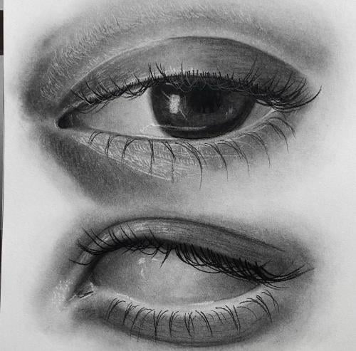 ورشة رسم عيون واقعية بالفحم