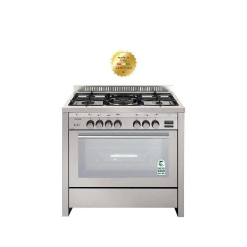 فرن غاز Glem 60×100 ستانلس ستيل بشاشة رقمية و5 شعل...