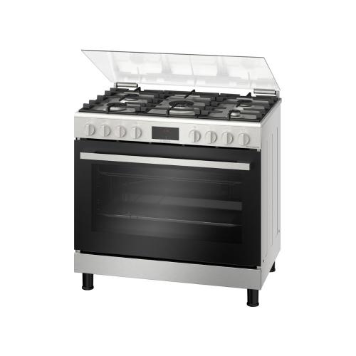 فرن غاز بوش 5 عيون 90 سم مع مروحة استيل HGW3ASQ59M