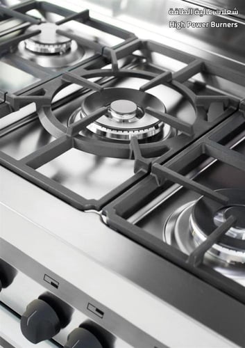 فرن جليم غاز Glem استانلس ستيل 60×120 سم بمروحتين...