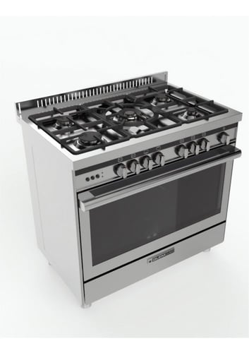 فرن غاز Glem Gas ستانلس ستيل 60×100 مع مقلاة هوائي...