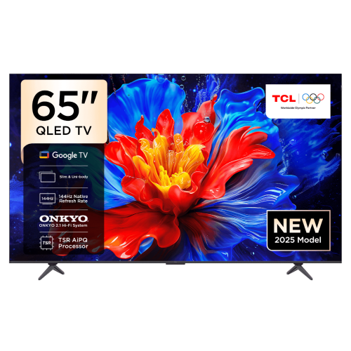 تلفزيون ذكي TCL 65 بوصة QLED 144Hz بنظام Google TV...