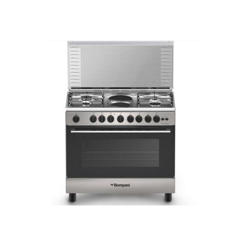 فرن 4 عيون غاز + 2 كهرباء بومباني 60×90 استيل امان...