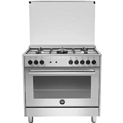 موقد غاز Ariston بخمس عيون معدني رمادي بفرن ومقابض...