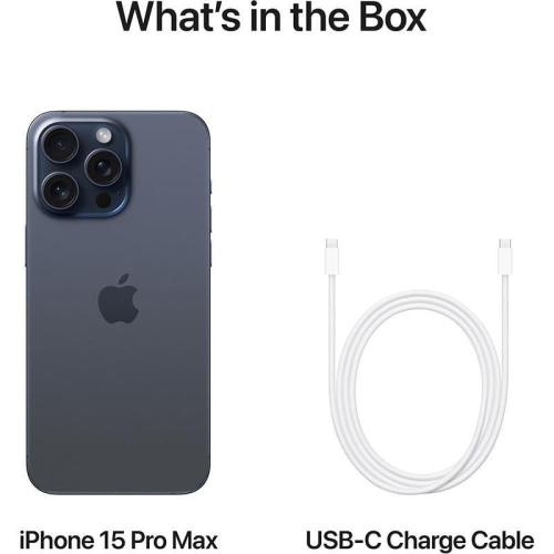 هاتف ابل ايفون 15 برو ماكس تيتانيوم أزرق 256GB بشر...