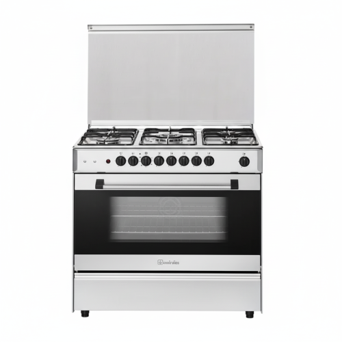 فرن غاز ميرليس 60×90 استانلس ستيل 4 شعلات مع نافذة...