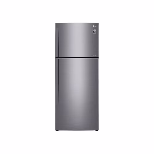 ثلاجة بابين 15.4 قدم (438 لتر) ضاغط خطي عاكس فضي م...