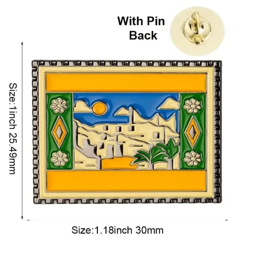 بروشات تراث الوطن – تشكيلة دبابيس مينا معدنية