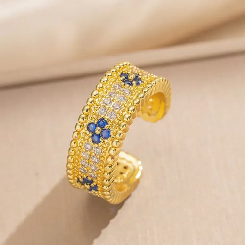 طقم فلاور جولد المرصّع