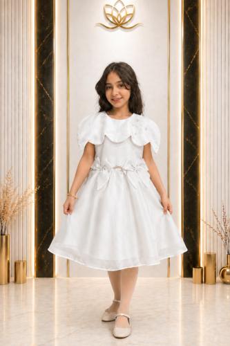 Girls' dress Origenza white soft