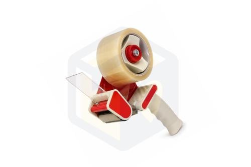 A hand-held packing tape dispenser — a practical p...