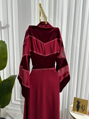 فستان سهره قطيفة راقي